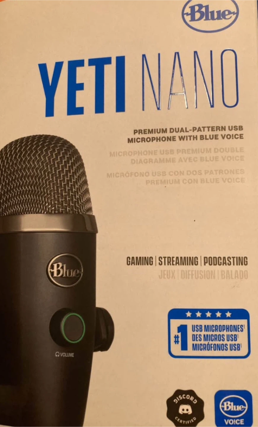 Blue Yeti Nano Premium Dual-Pattern USB Microphone