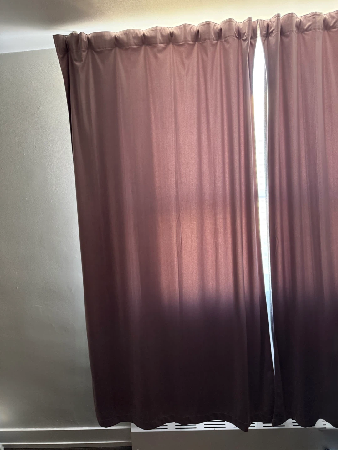 Mauve Velvet Curtains - photo 3