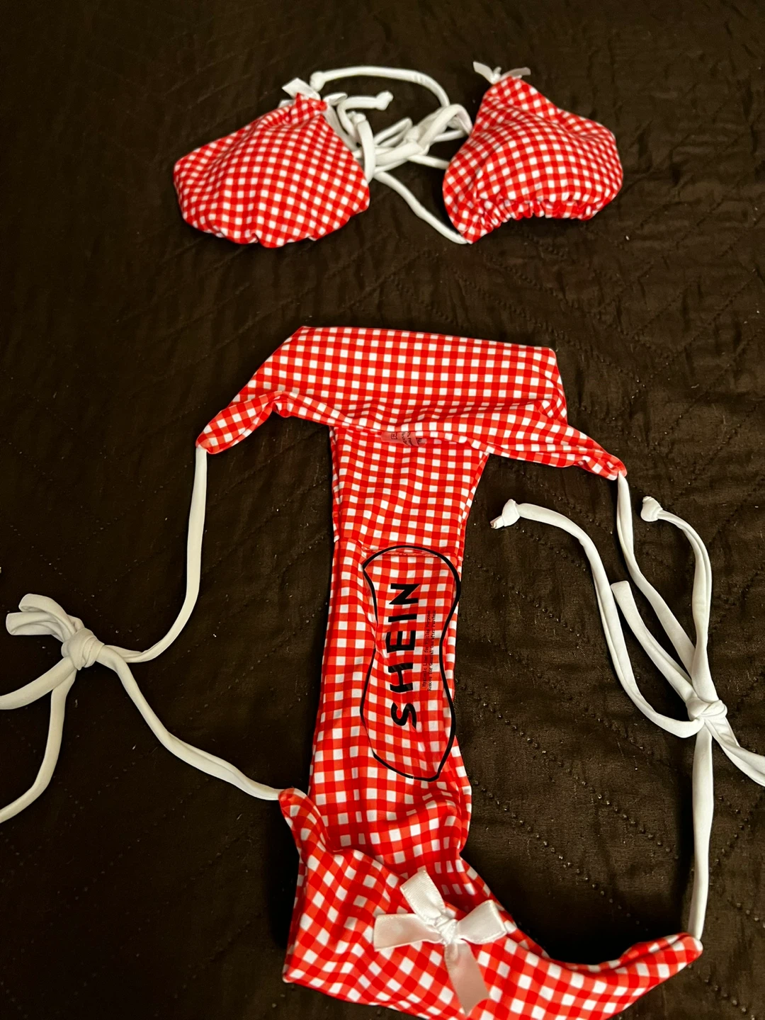 SHEIN Red Gingham Bikini Set - photo 3