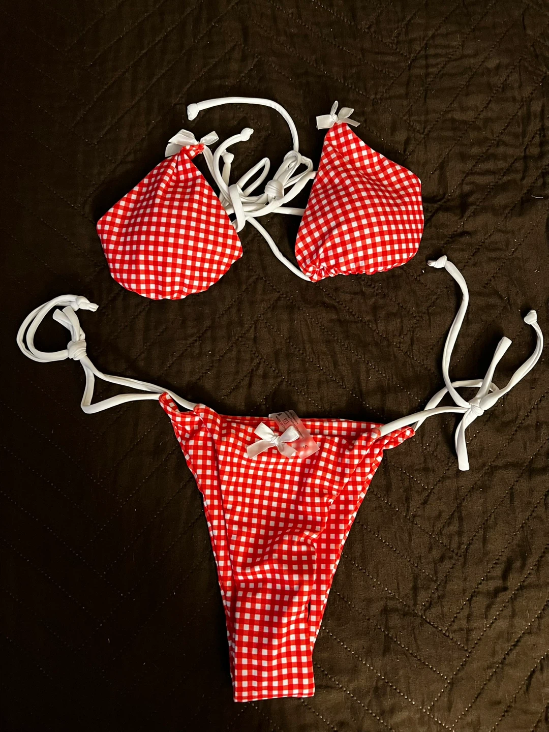 SHEIN Red Gingham Bikini Set - photo 2