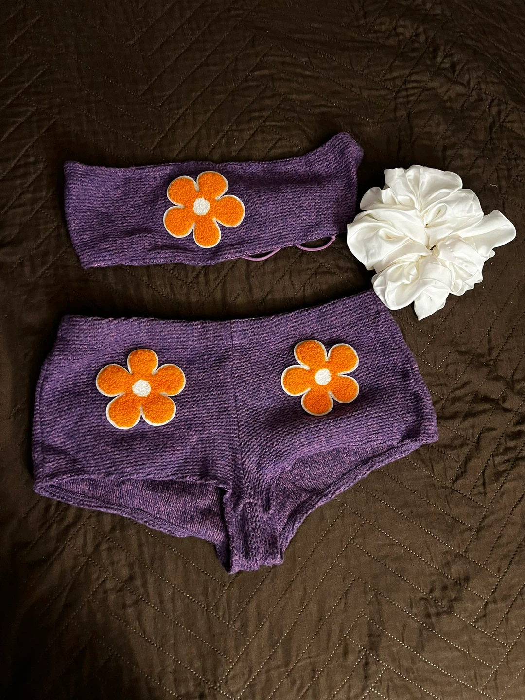 SHEIN Purple Flower Print Lounge Set - Size L - photo 2