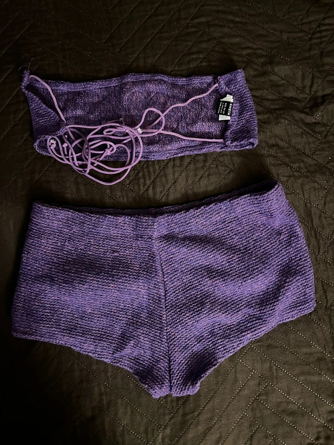 SHEIN Purple Flower Print Lounge Set - Size L - photo 3