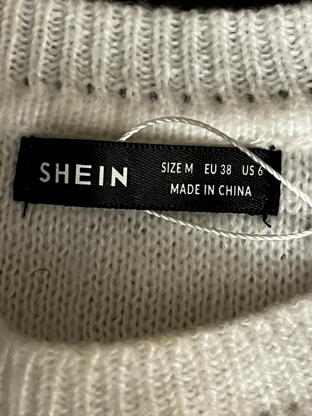 SHEIN MOD White Cable Knit Sweater Vest "Miss Adore" Size M - photo 4