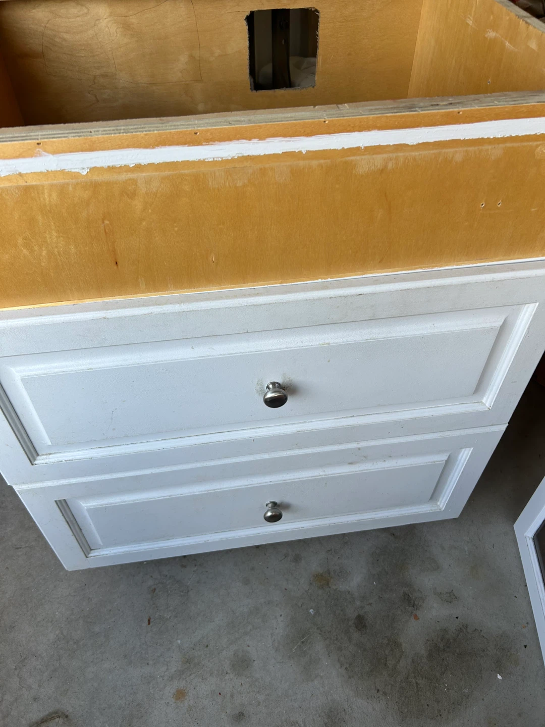 White Kitchen Cabinets with Drawers and Glass Door - photo 4