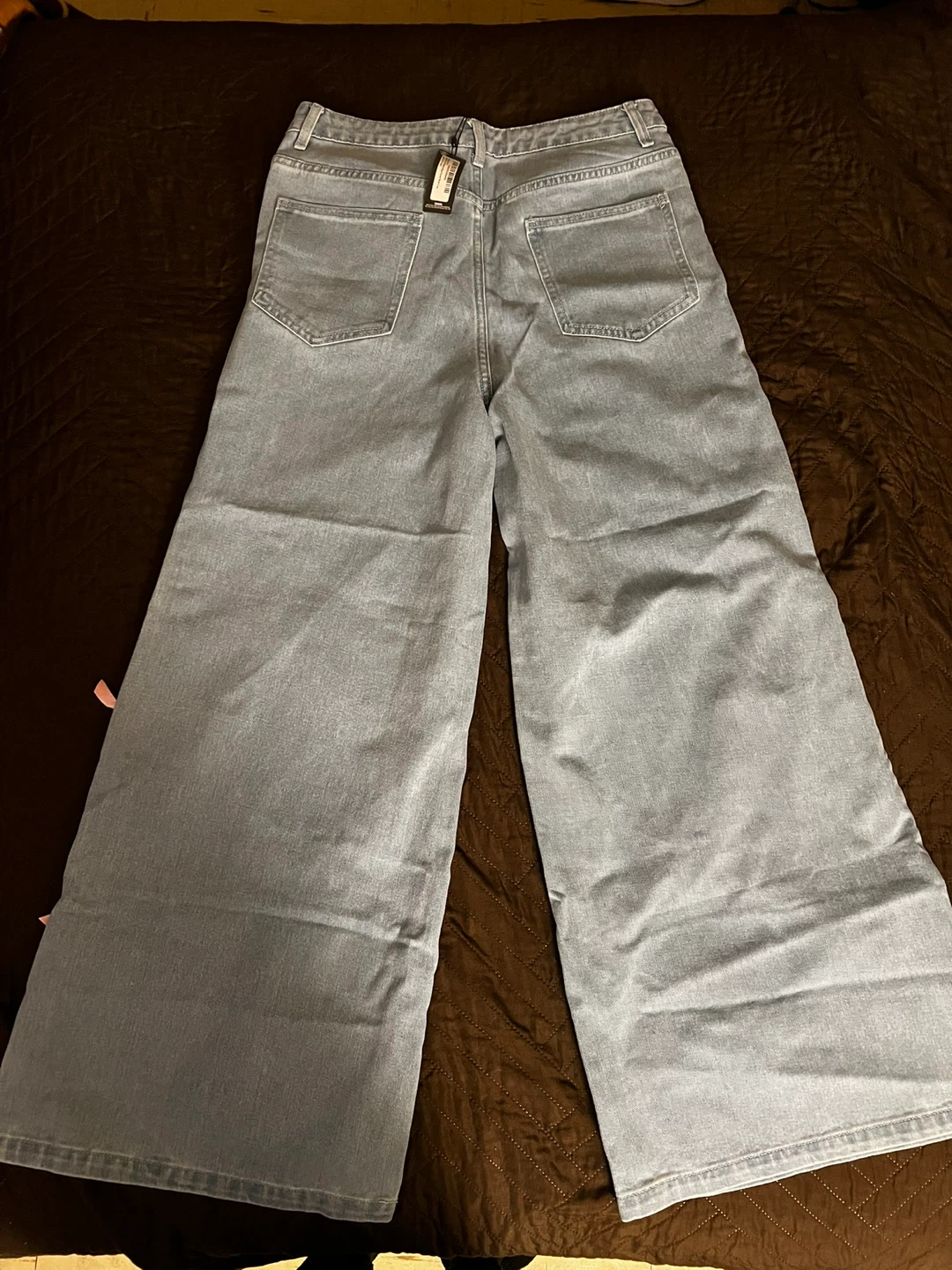 PrettyLittleThing Wide Leg Jeans with Pink Bows - US Size 8 - photo 3