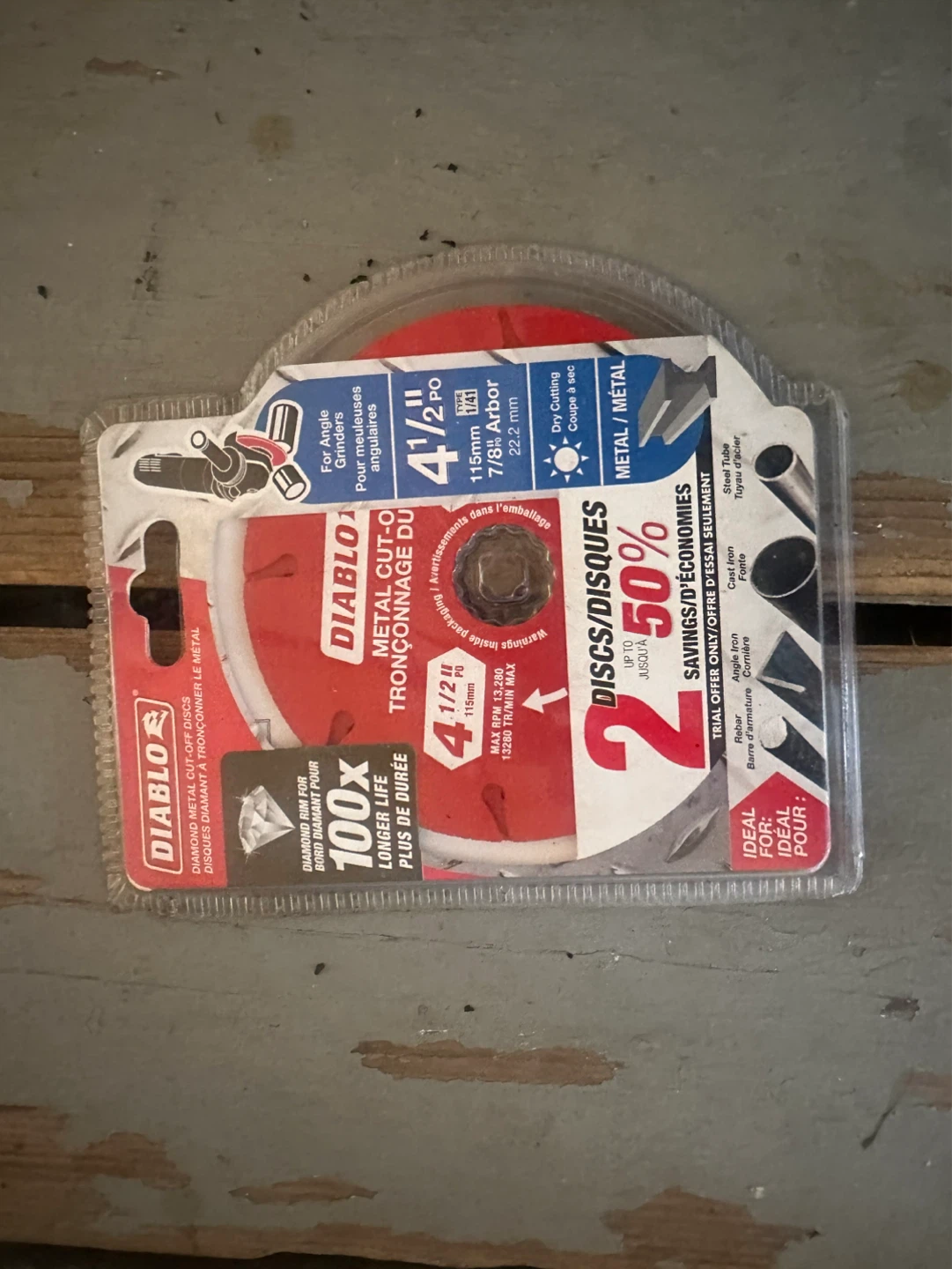 Diablo Metal Cut-Off Discs 4 1/2" (2 Pack) - photo 2