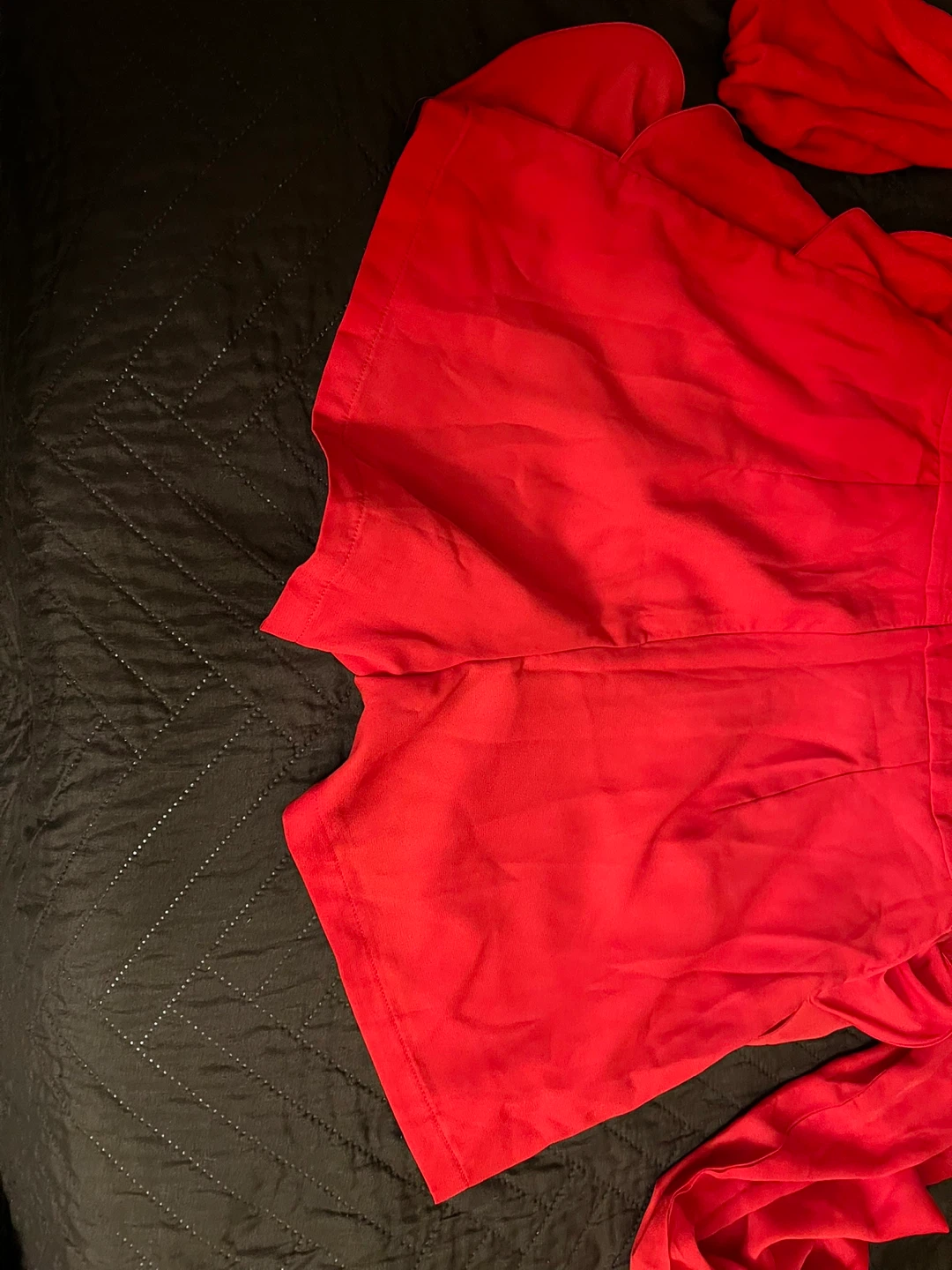 PrettyLittleThing Red Ruffle Romper - photo 4