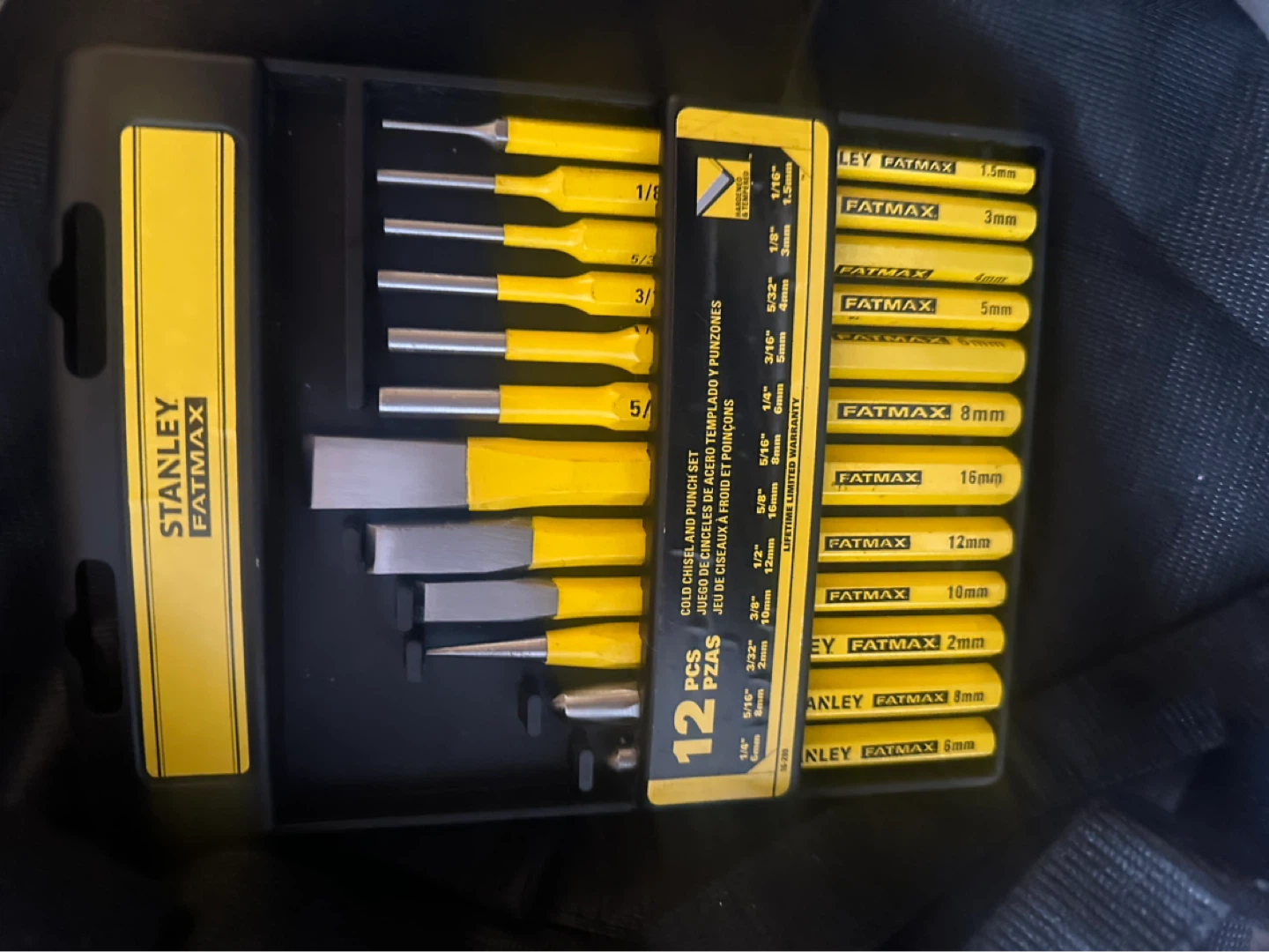 Stanley FatMax 12 Piece Cold Chisel and Punch Set