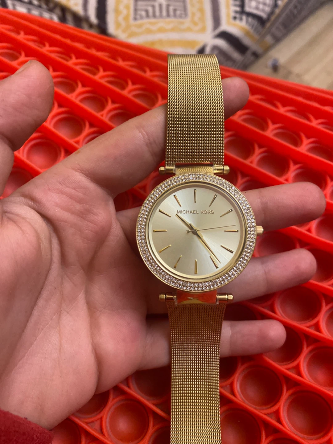 Michael Kors Gold Tone Watch with Crystal Bezel - photo 3