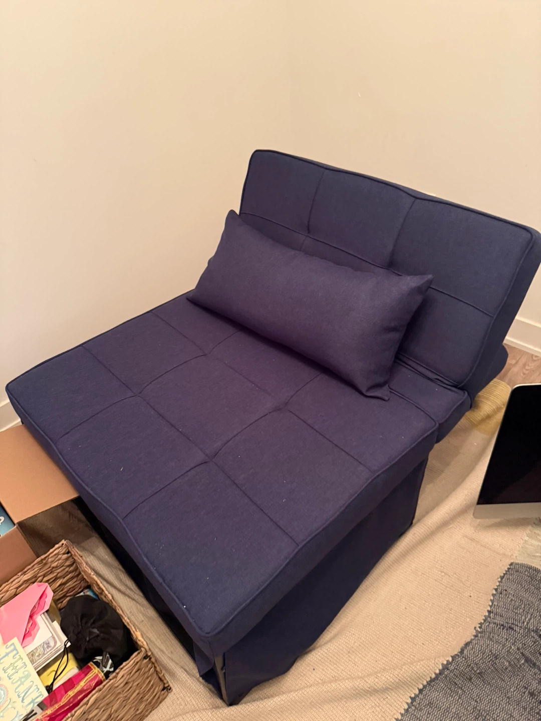 Dark Blue convertible armchair - photo 2