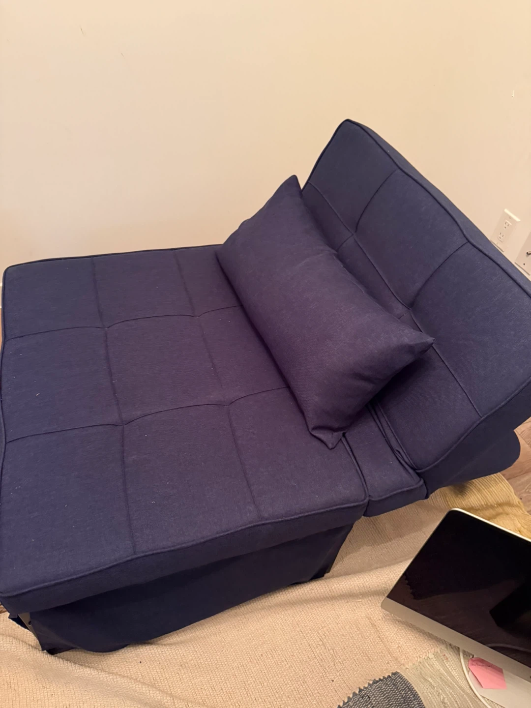 Dark Blue convertible armchair