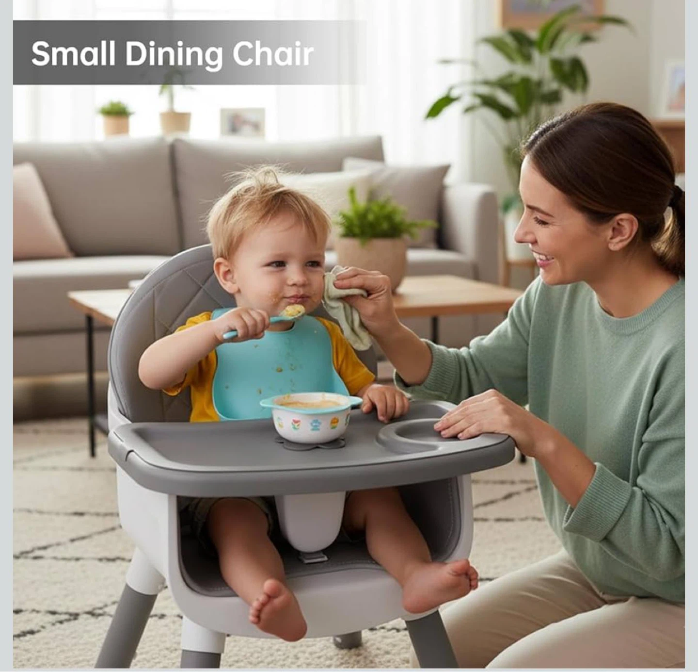 6-in-1 Baby High Chair with Booster Seat & Table Set - photo 5