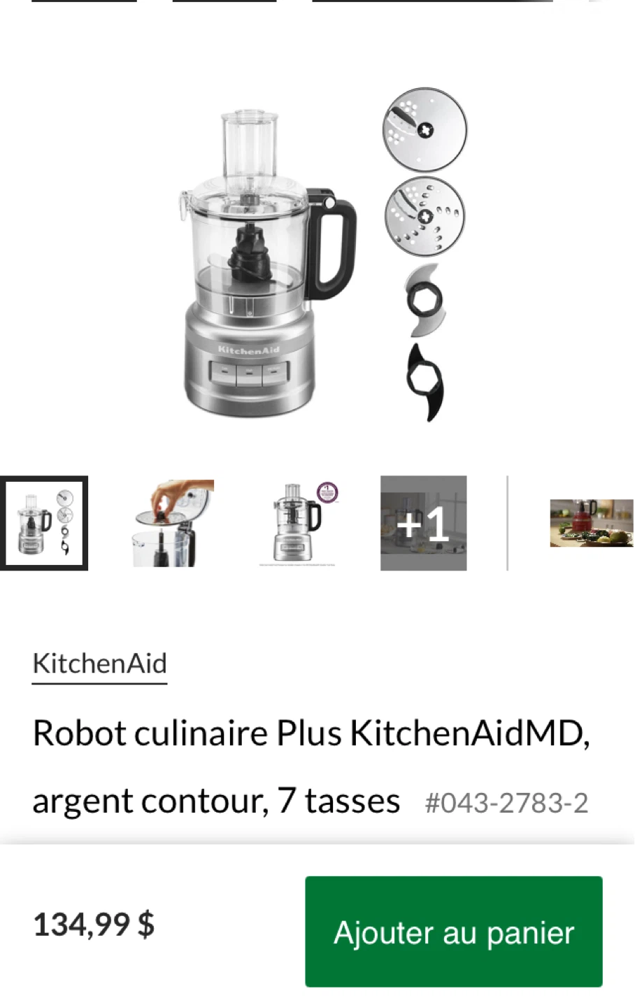KitchenAid Food Processor - Silver, 7 Cup - photo 2