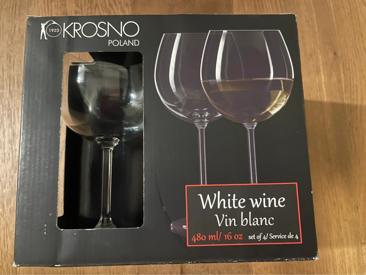Krosno White Wine Glasses (Set of 4)