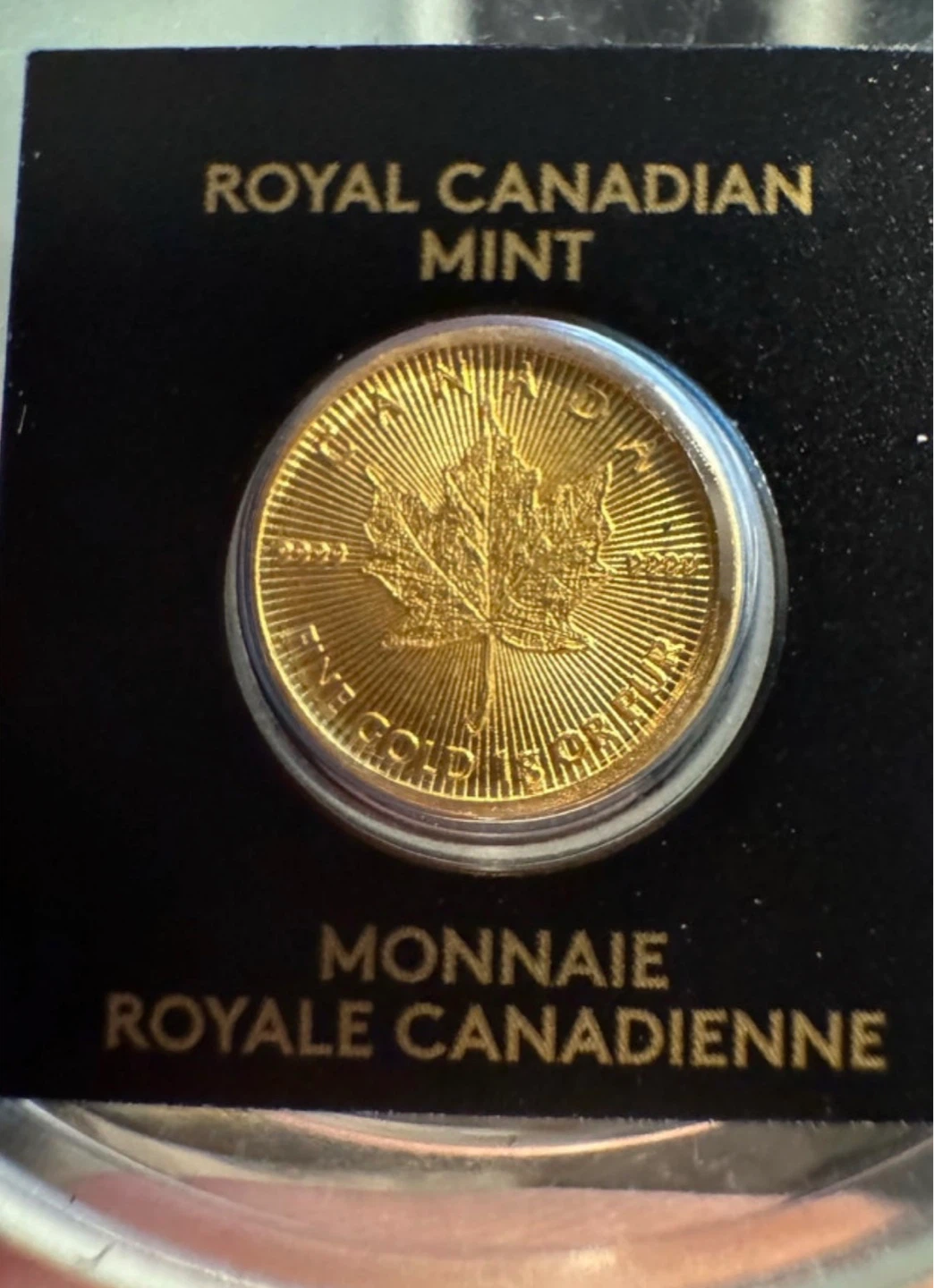 1g Fast sale royal mint maple Gold Coin