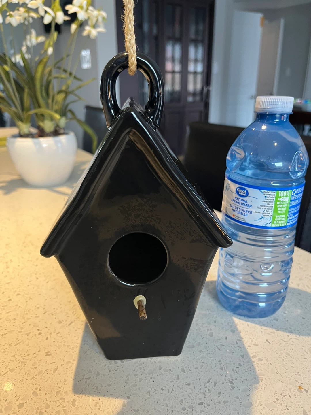 Brand new black glazed birdhouse - photo 2