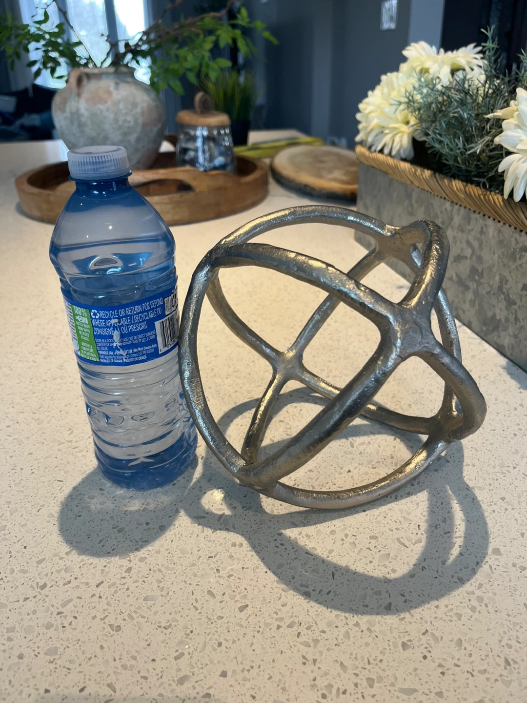 Heavy metal sphere for decor or plant pots - photo 4