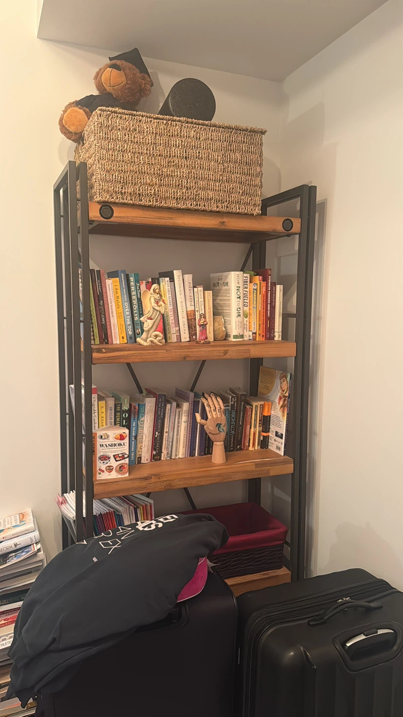 Industrial Style Bookshelf with 5 Wooden Shelves - photo 3