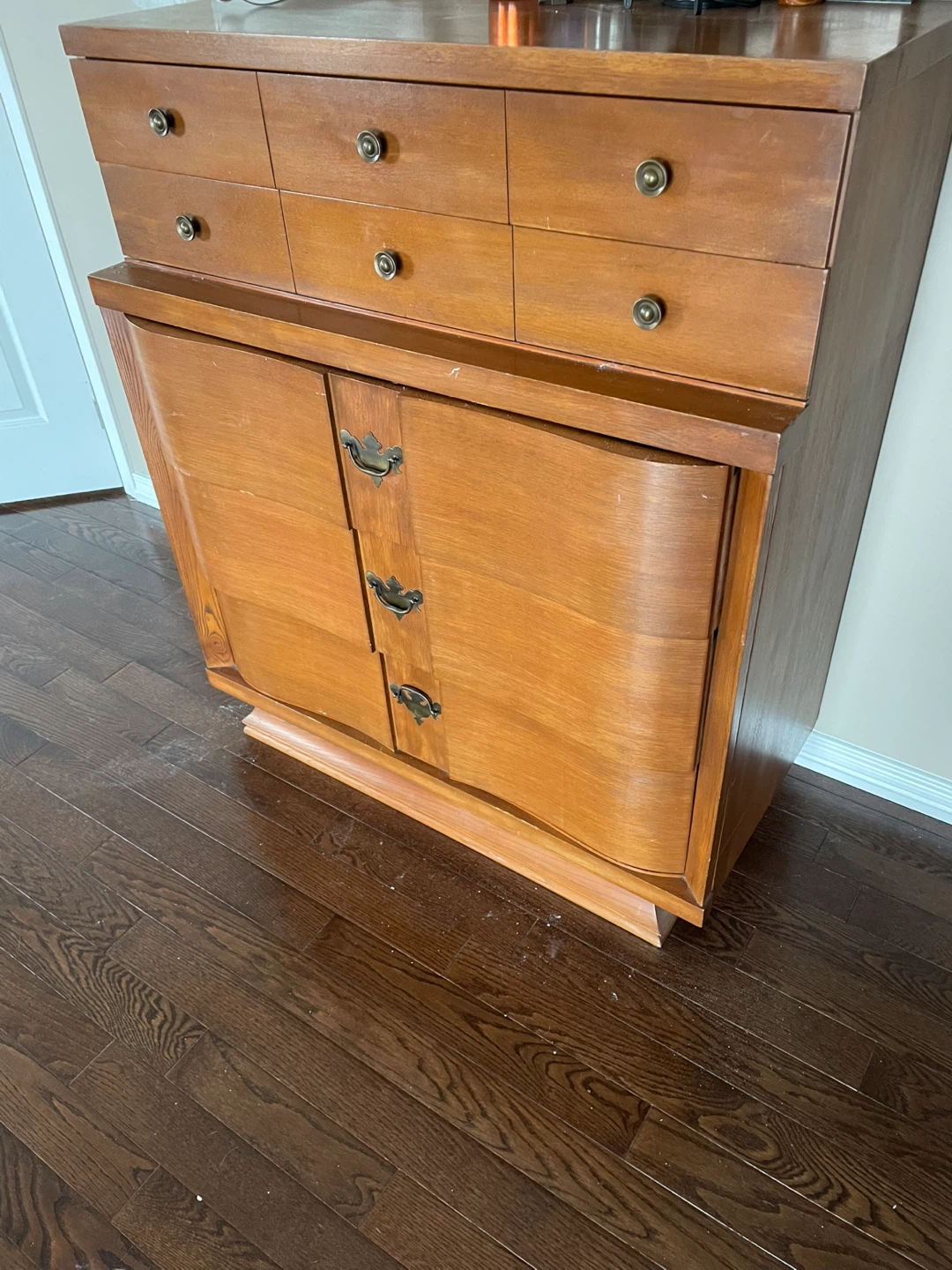 Antique Solid Wood 5 Drawer Men’s Dresser - photo 2