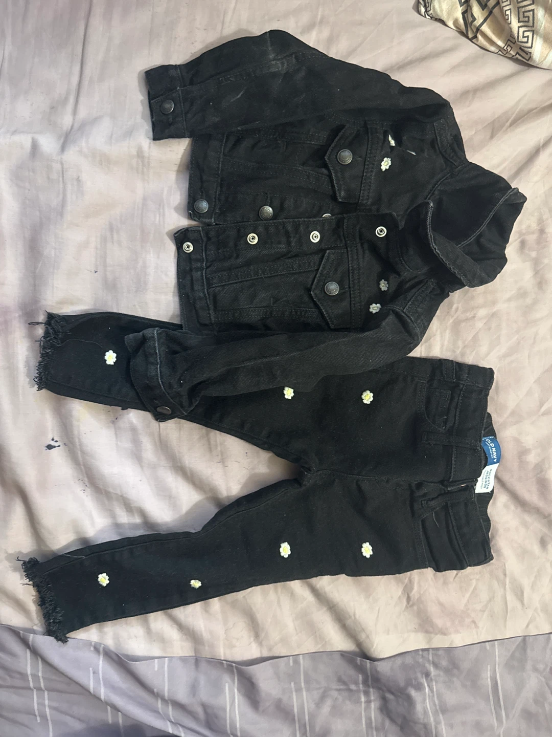 2T Girls - ON Black Denim Jacket and Jeans Set