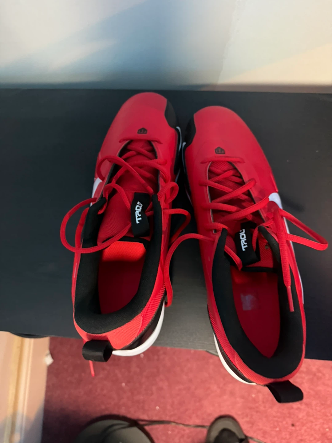 Nike Force Trout 9 Baseball Cleats Mens 12 Keystone Red White - photo 5