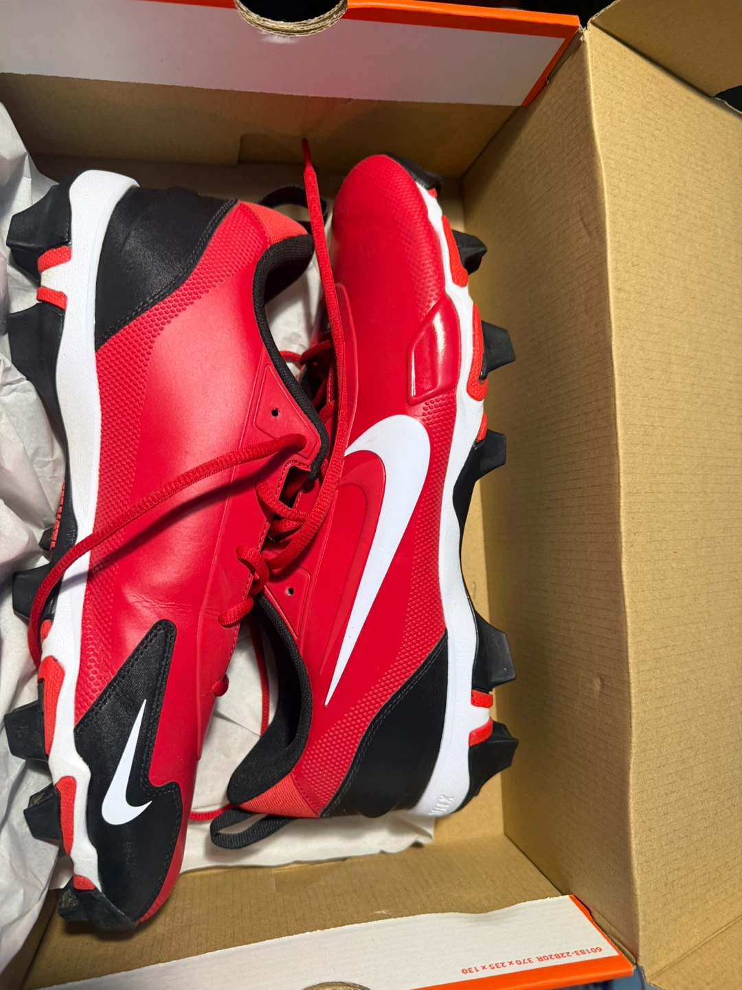 Nike Force Trout 9 Baseball Cleats Mens 12 Keystone Red White