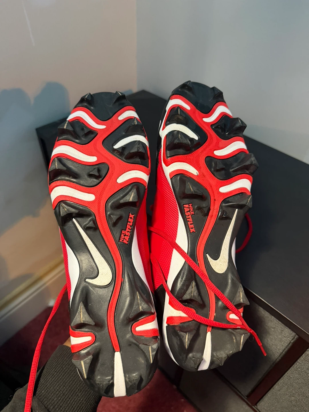 Nike Force Trout 9 Baseball Cleats Mens 12 Keystone Red White - photo 3