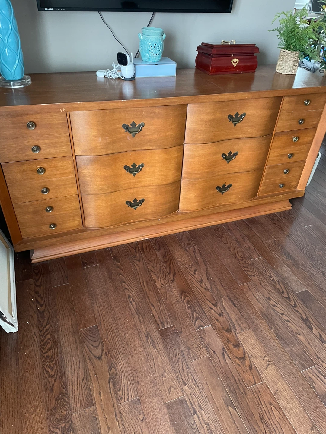 Antique Solid Wood 12 Drawer Women’s Dresser