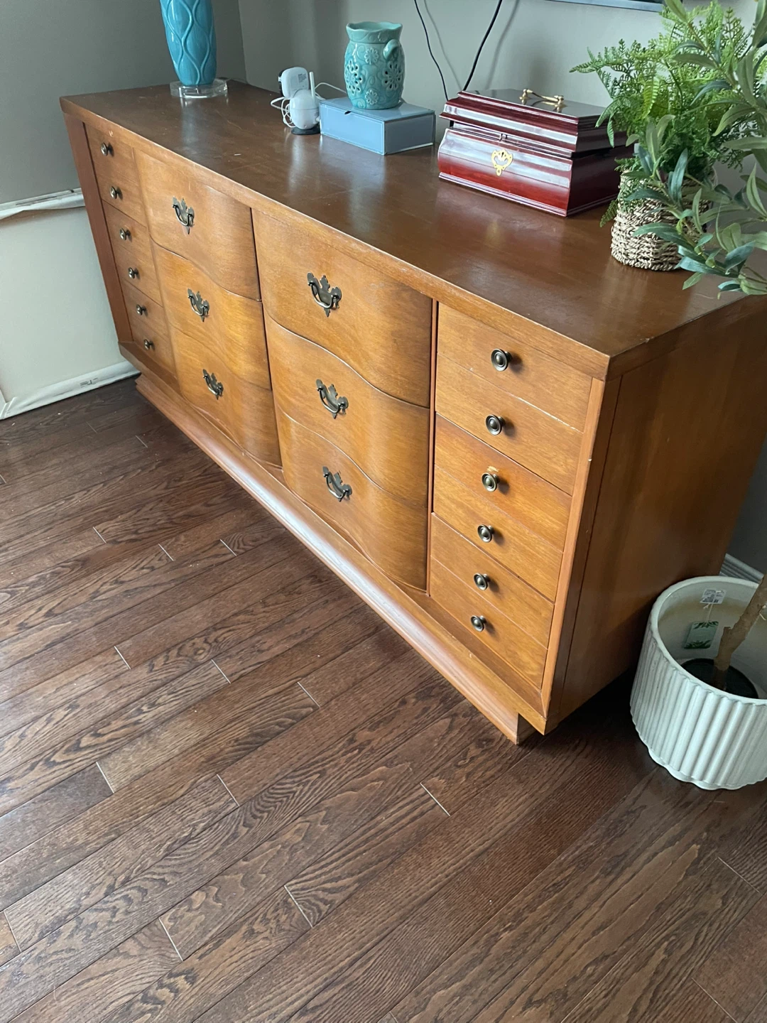 Antique Solid Wood 12 Drawer Women’s Dresser - photo 2