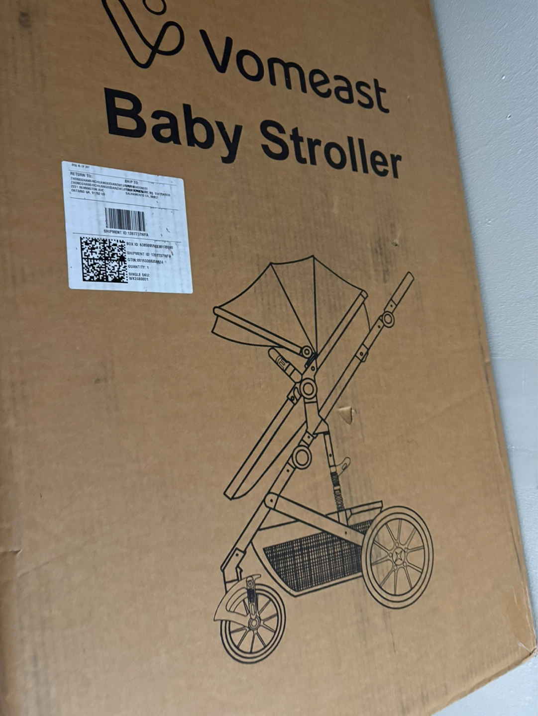 Vomeast Baby Stroller - Black and Gold - photo 2