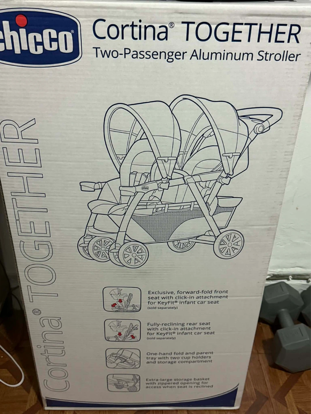 Chicco Cortina TOGETHER Two-Passenger Aluminum Stroller