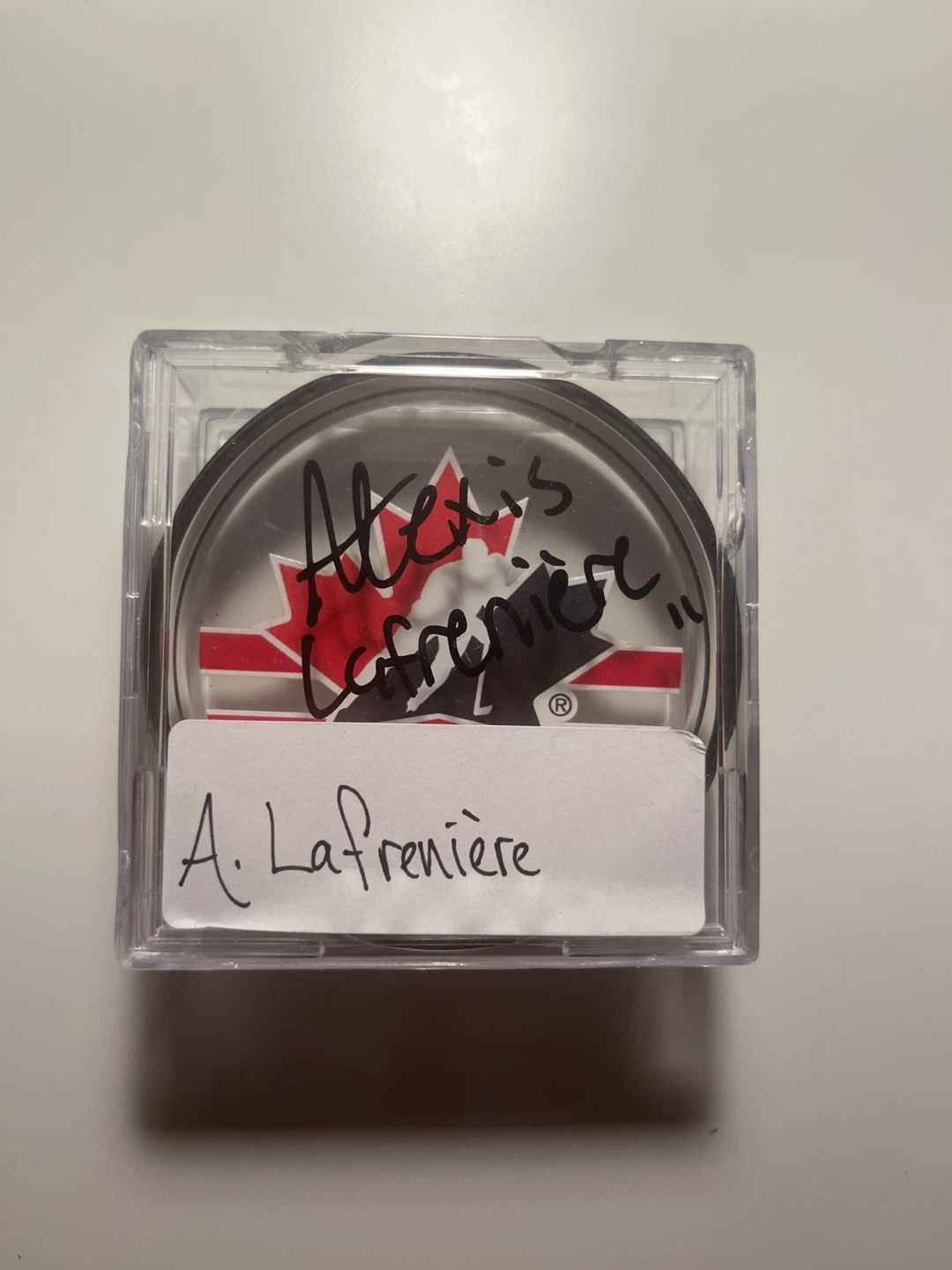 Alexis Lafrenière Signed Hockey Puck