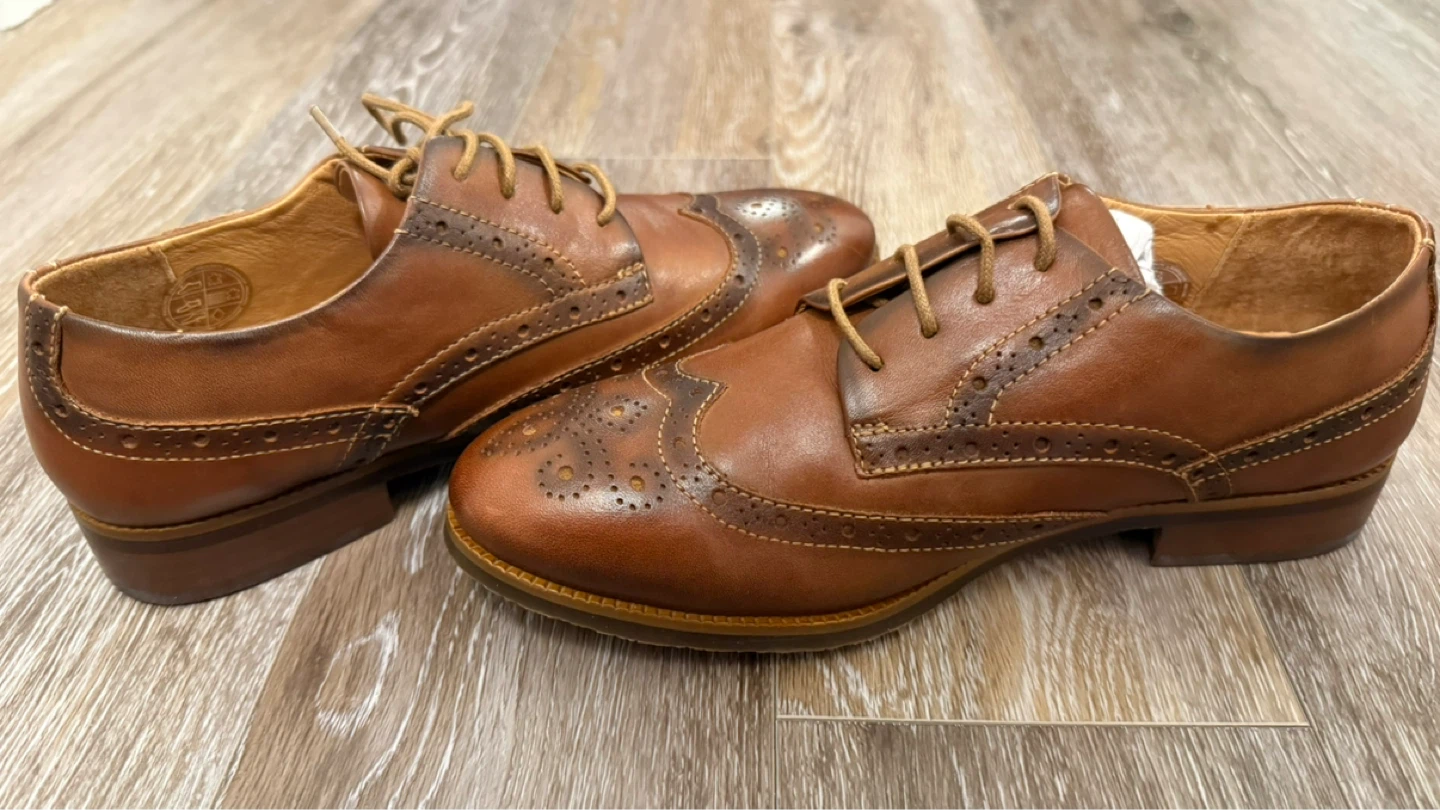 Pikolinos Brown Leather Wingtip Brogues Size 37 - photo 2