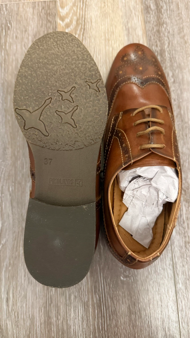 Pikolinos Brown Leather Wingtip Brogues Size 37 - photo 3