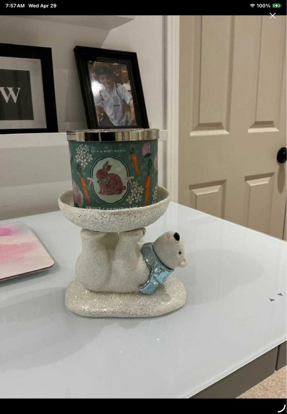 Candle not included Bath & Body Works Polar bearCandle Holder