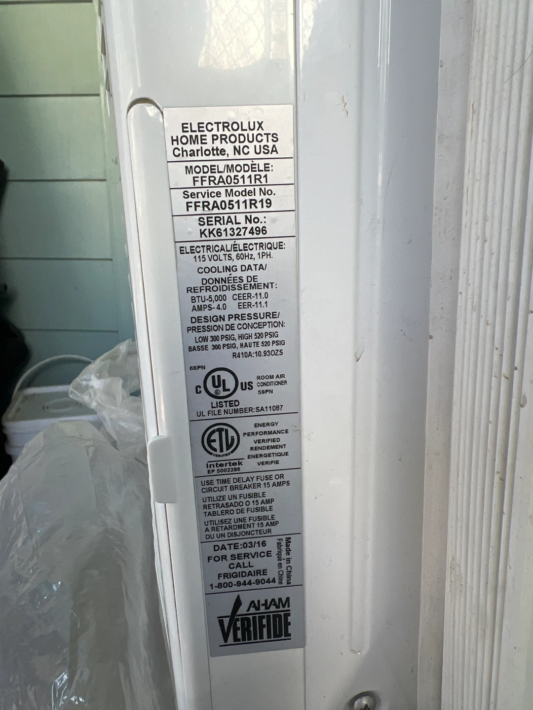 Frigidaire Window Air Conditioner FFRA0511R1 - photo 2