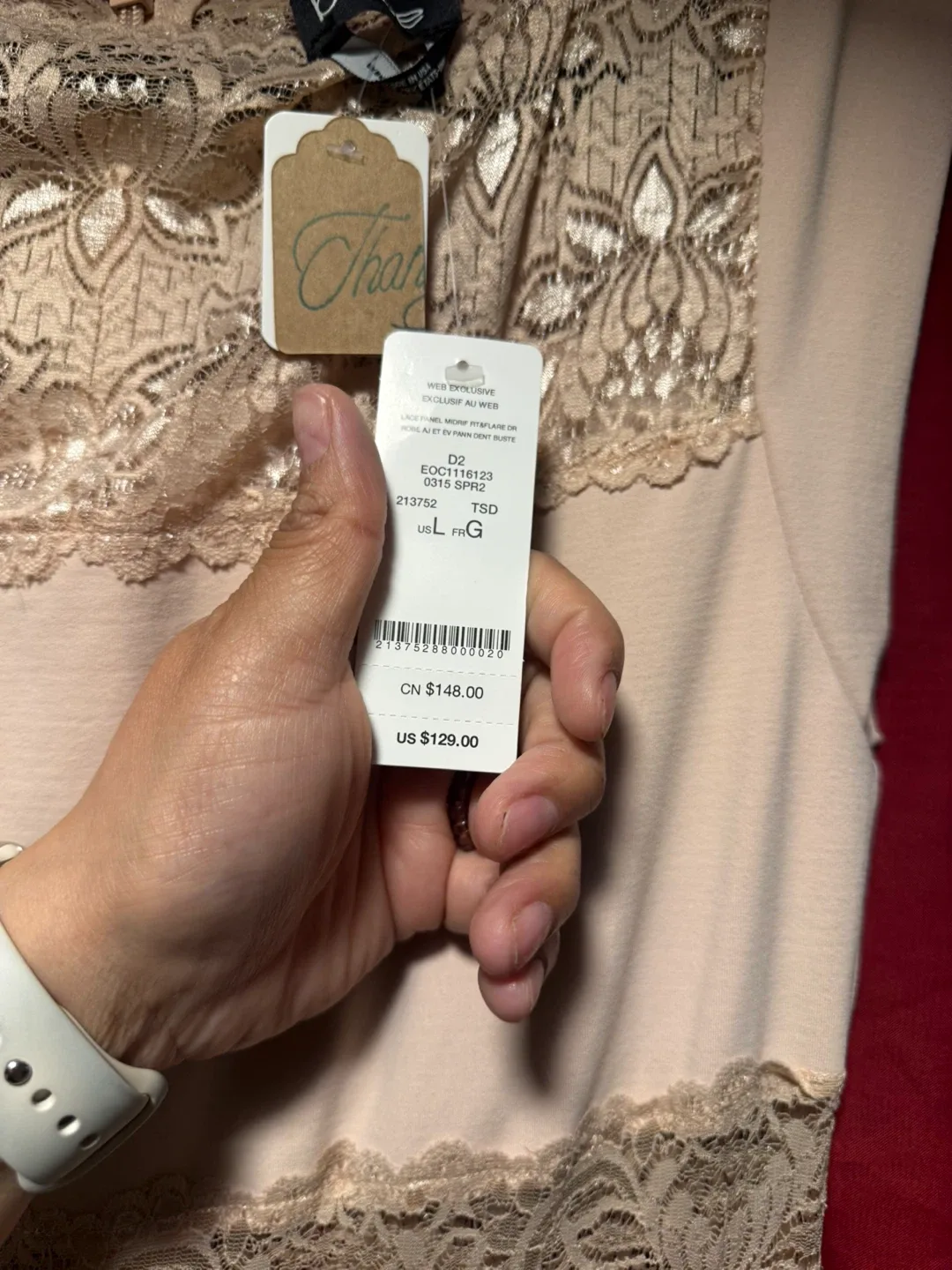 Bebe Lace Trimmed Fit and Flare Dress - photo 4