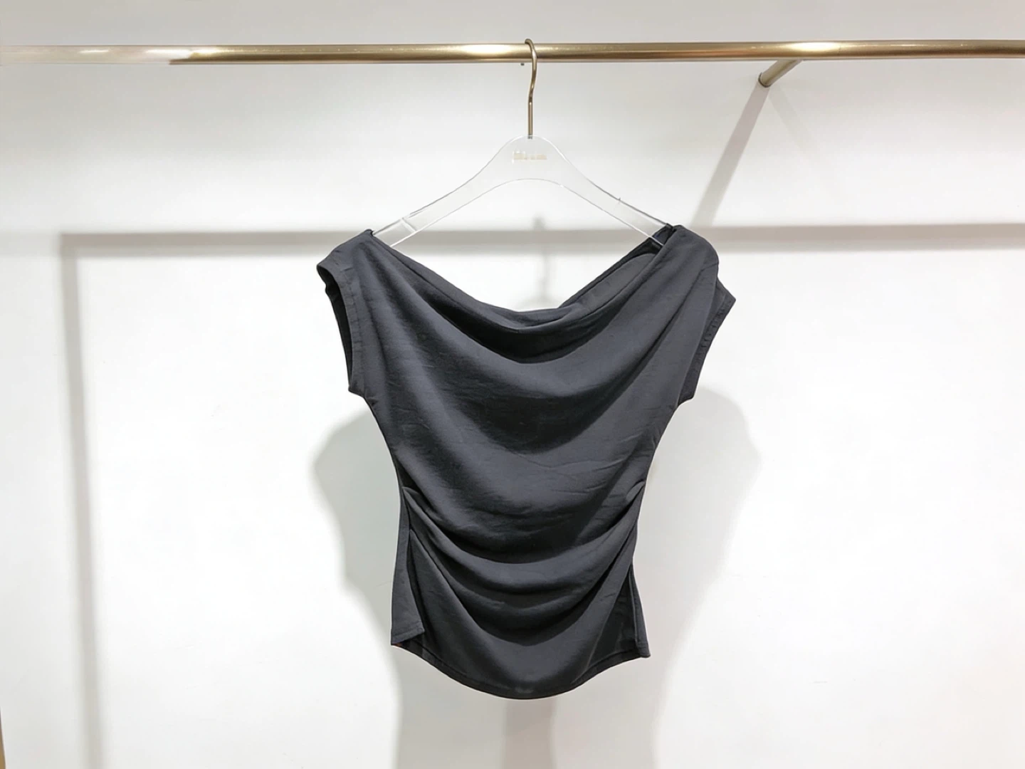 Brand New Elegant Draped Cowl Neck Top (Off-Shoulder Blouse) - photo 3