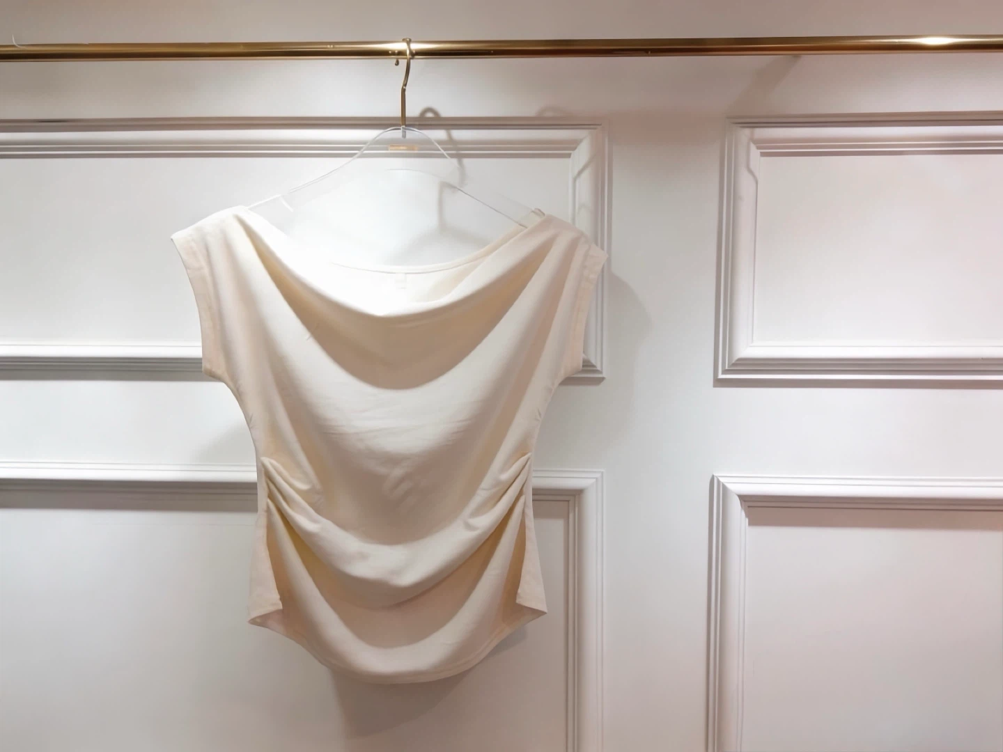 Brand New Elegant Draped Cowl Neck Top (Off-Shoulder Blouse) - photo 2