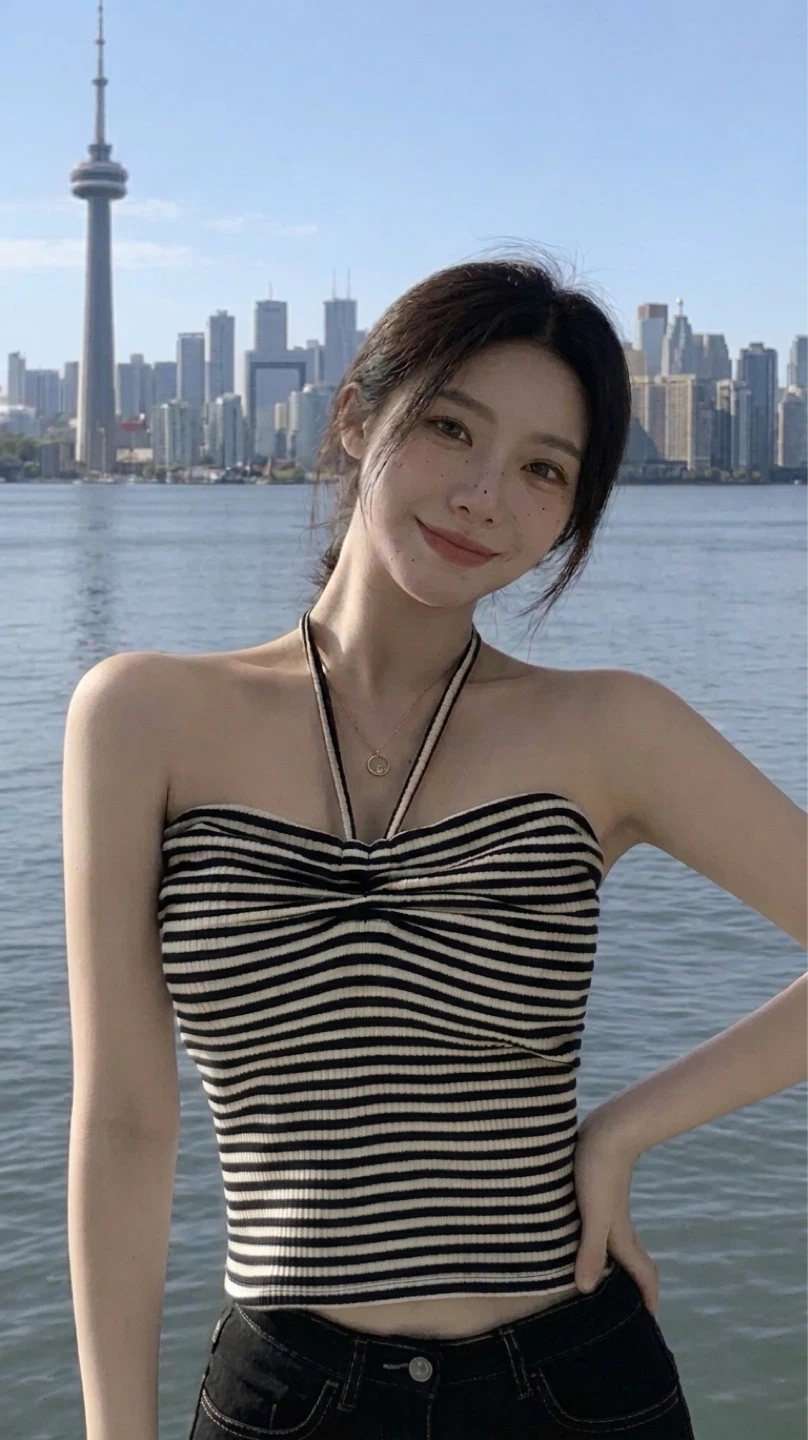 Brand New Striped Ruched Halter Tops (Korean Aesthetic / Y2K) - photo 4