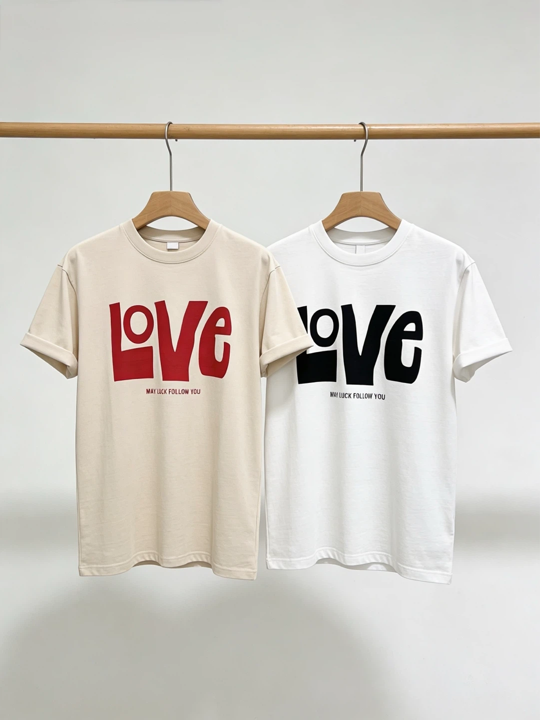 Brand New Premium Cotton "LOVE" Graphic Tee (Korean Fashion)