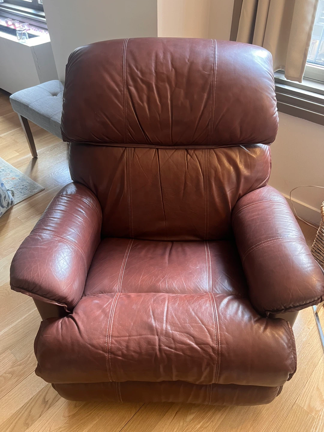Brown Leather Recliner Chair