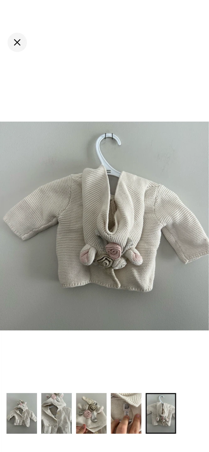 Baby Gap Unicorn Hooded Cardigan 0-3 Months - photo 5
