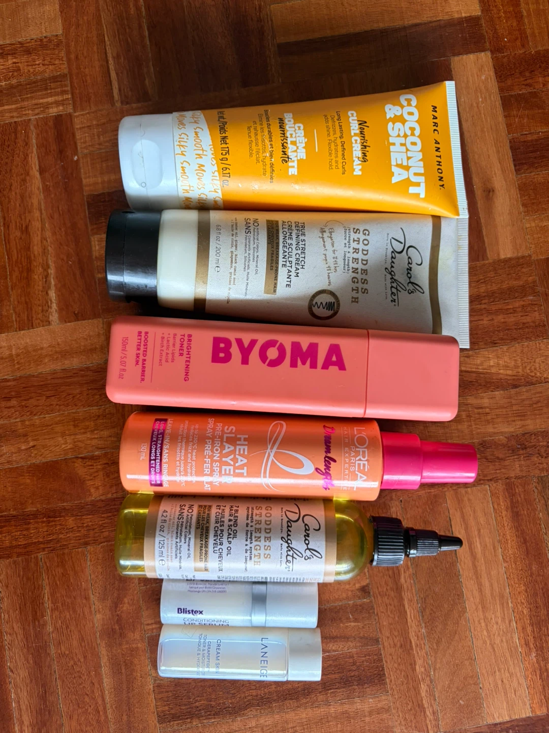 Hair/Face care products + shoes
