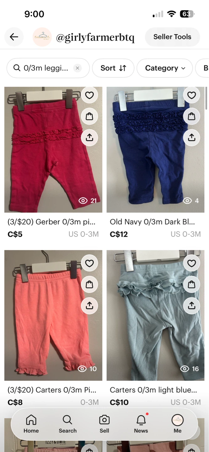 Girls 0/3m leggings