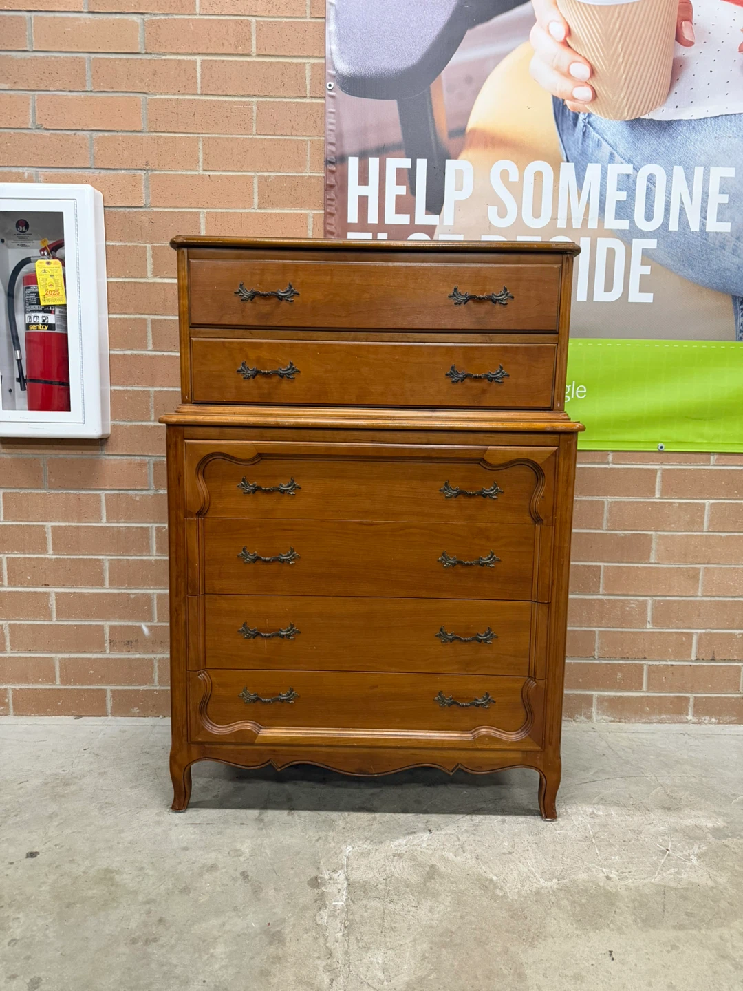 Wooden Tallboy Dresser