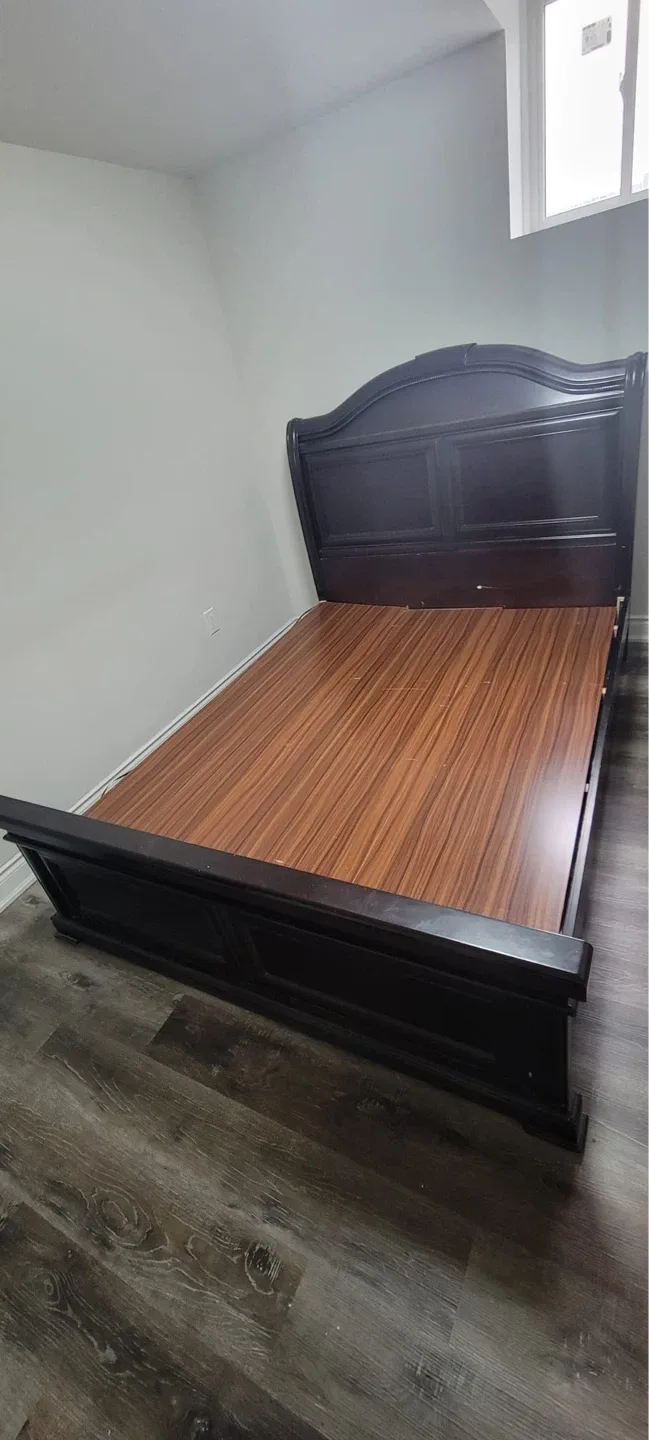Dark Wood Bed Frame Queen size