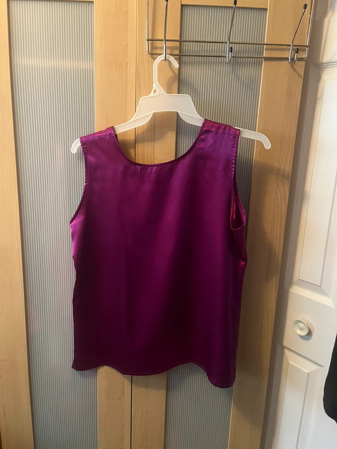 Alia Purple Silky Tank Top, Medium - photo 2