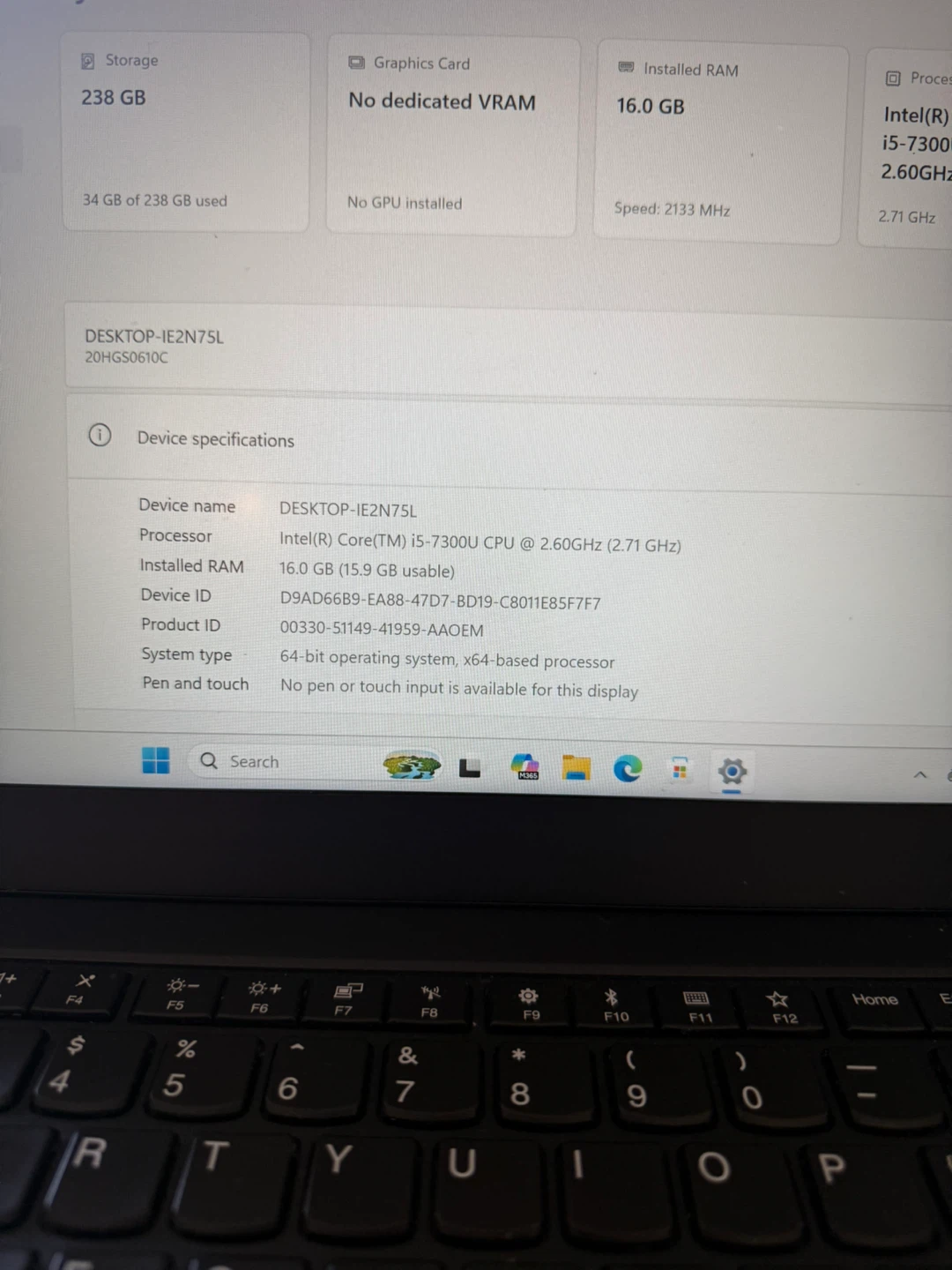 Thinkpad Laptop | i5 | 16GB | 256GB - photo 3