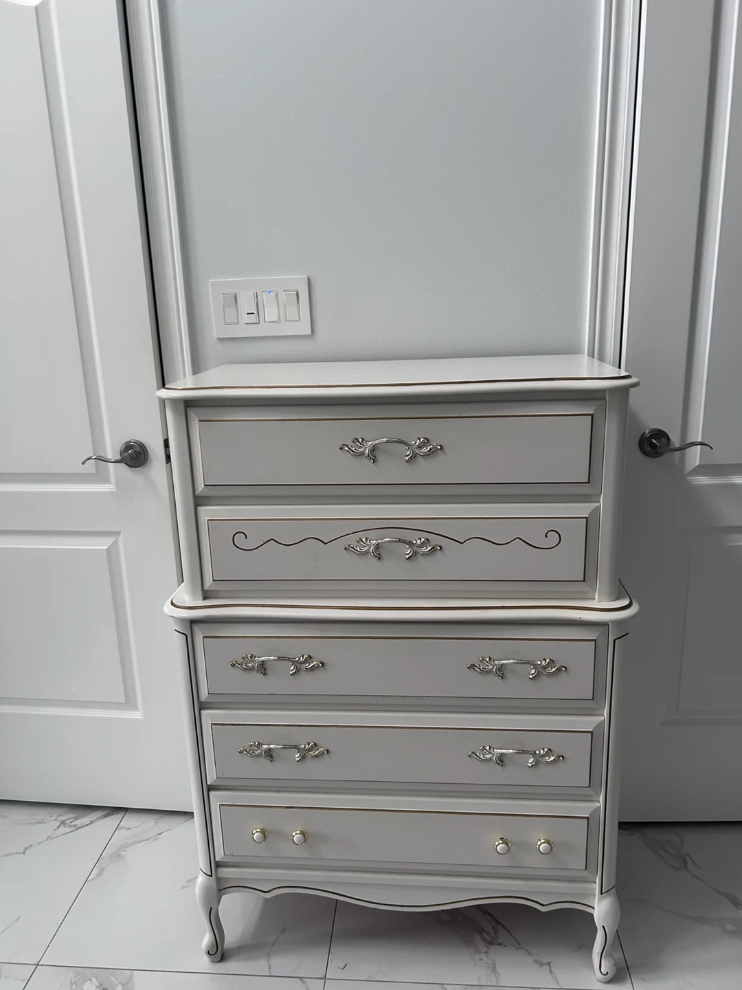 Vintage French Provincial Dresser & Nightstand Set